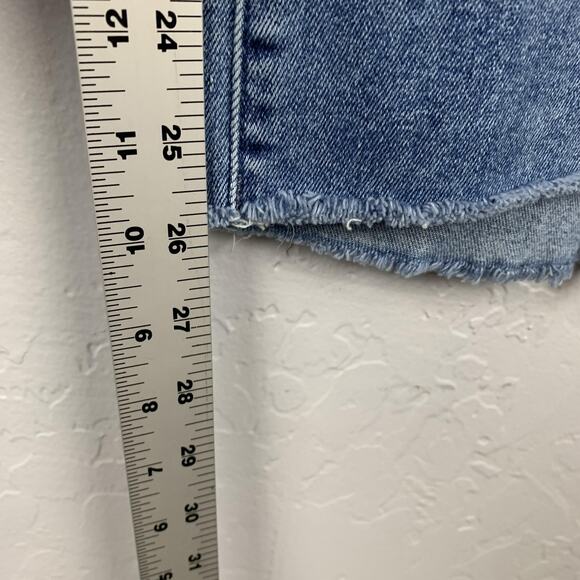 Mother Jeans Womens 30 Denim Insider Crop Step Fray Juicin High Rise Raw Hem - Picture 6 of 8